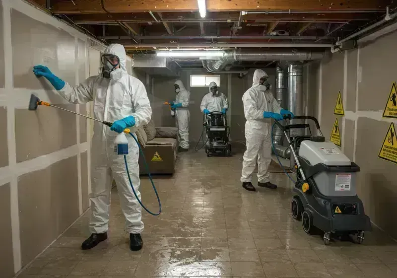 Basement Moisture Removal and Structural Drying process in Wilder, KY